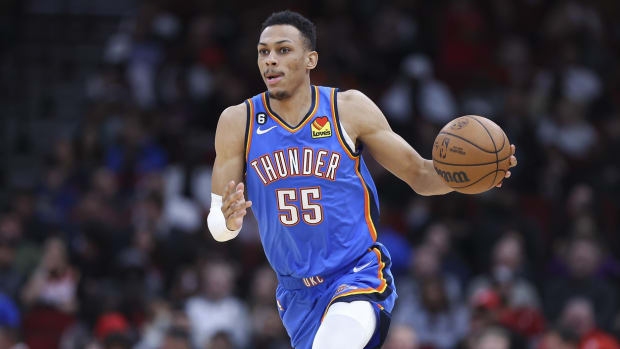 Darius Bazley will have a double-header with the Sixers on Thursday.